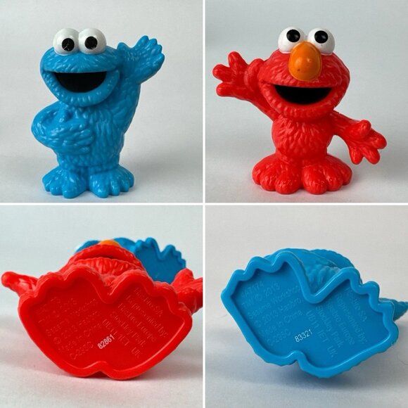 2013 Elmo Cookie Monster Plastic Figures Sesame Street - cake topper toy hasbro - Picture 13 of 13